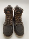 Thorogood 814-4203 Men s 6  Leather Soft Moc Toe Work Boots Brown Size 9 5 D