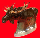 Vintage Ezra Brooks Moose Figural Whiskey Decanter Heritage China 1972 Rare