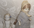 Antique Miniature Bisque Dollhouse Dolls  2  Germany  33 33