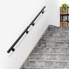 Stainless Steel Stair Rail 60  - Pre-drilled For Wood  Brick   Concrete Walls