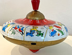 Vintage J  Chein   Co  Tin Litho Spinning Top Toy Counting Animals Spin - Works 