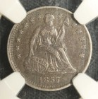 1857 Ngc Au-50 Liberty Seated Half Dime