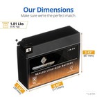 Yt4b-bs High Performance Agm Motorcycle Battery For 2006-2017 Yamaha Ttr 50e