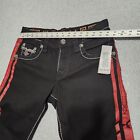 Rock Revival Men s Black Jeans Walden Alt Straight Size 32 New Nwt 33  Inseam
