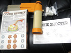 Vtg 1984 Actions Cookie Shooter Press Missing Metal Cookie Shapes Icing Tips New