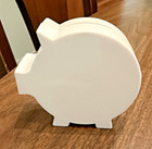 Vintage White Plastic Piggy Coin Bank Advertising Nbd National Bank Of Detroit