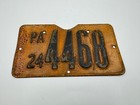 Vintage Motorcycle License Plate Pennsylvania 1924