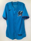  11 Ryan Hendrix Miami Marlins Game Used Nike Jersey Spring Training Size  44