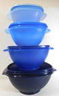  new    Tupperware Servalier Bowl W Lid   Blue Set Lot