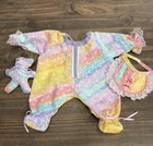 My Child Doll Pajama Set W  Teddy Bear And Bib 3-piece Vintage-style Outfit