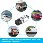 12v Waterproof Switch Push Button Horn Engine Start Starter For Car Boat Track