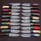Lot Of 20 Epikut Custom Handmade Damascus Steel Mix Hunting Skinner Knives Edc