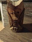 Vintage Hand Carved Wooden Owl 10 Inch Statue