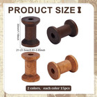 30pcs 2 Colors Wooden Empty Spools Embroidery Thread Bobbins
