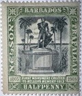 Travelstamps  1906 Barbados Stamps Scott  103   1 2p Nelson Memorial  Mint Mogh