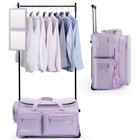 Remeit Dance Bag With Garment Rack 28 purple Dance Costumes Rolling Garment Bags