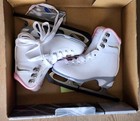 Jackson Ultima 180 Womens girls Size Y11  Eur 25 5 White pink Ice Skates Nib