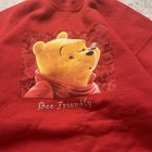 Disney Vintage Winnie The Pooh Bee Friendly Red Crewneck Graphic Sweatshirt Sz M