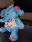 Fisher-price Wild Puffalumps Elephant 19  Plush Blue Vintage 1987-nice 