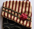 Beautiful Victorian Christmas Stocking By Creative Designs Velvet Rose Cording