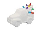 Ceramic Bisque Truck With Tree Night Light - Unpainted Diy Ceramic Vintage Truck