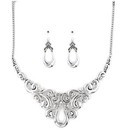 Brighton Beach Filigree Metal Necklace   Earring Set