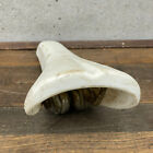 Old School Bmx Freestyle Seat White Bent Og 1980s Bike Gold Guts Race Saddle