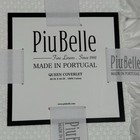 Piubelle Portugal Queen Cotton Textured Ruffle White Blanket Coverlet 88x94 New