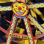 Vintage Tin Chein Wind Up Toy Ferris Wheel