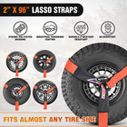 Car Tie Down Straps With Chain Hook Anchors 4 Pack Adjustable Wheel Straps 2  X 