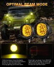 Auxbeam 4  90w Amber Led Pods Work Light Bar Spot Driving Fog Lamp black Covers