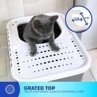 Covered Cat Litter Box Top Entry Large Enclosed Privacy Grated Lid Usa Made