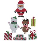 Christmas Santa   Friends Foam Stickers - Santa  Polar Bear  Reindeer - 70 Pi   