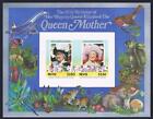 Nevis 432-433 Imperf  Mnh  Michel Bl 6b-7b  Queen Mother  85th Birthday  Fauna 