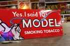 Rare 36  Model Smoking Tobacco  Dealer Porcelain Metal Sign Cigar Pipe Red