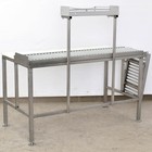 Poly Top 60  Packing Butcher Cutting Prep Table With Roller Conveyor Stainless
