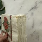 Reed Vintage Christmas Floral Paper Cocktail Napkins Poinsettia Red White Facial