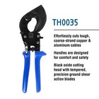 Temco Hd Ratchet 500 Mcm Wire   Cable Cutter Electrical Tool 240mm2