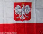  Poland   U s  Usa Poland Coat Of Arms Eagle Flag New 3x5ft 