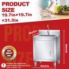 Commercial Sink Stainless Steel Kitchen Utility Sink sink Cabinet 31 5  X 19 7 -