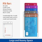 1 - 4 Pack Waterproof Vertical Id Card Holder Credit Clear Badge Hospital Travel