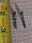 Vintage Turquoise And Sterling Silver Earrings