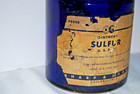 Antique Sharp   Dohme Cobalt Blue Glass Ointment Jar Vintage Apothecary Bottle