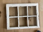 24 X 19 Vintage Window Sash Old 6 Pane Panels Frame 1940s Arts   Crafts