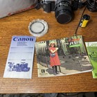 Canon Ae-1 Program 35mm Slr Film Camera Silver W lenses Speed Flash Tested Works
