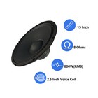 15  Pro Woofer Speaker bass Driver home Audio 8 Ohm replacement Subwoofer twelve