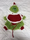Grinch Dog Costume Size Small Santa Christmas Green Furry Pet Outfit Hat 2 Piece