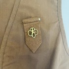 Girl Scout Brownie Vest With Patches pins Size Large  14-16  0146