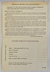 Vintage King Kong Tiger Electronic Toys Arcade Game Warranty Registration Card