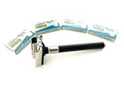 Butterfly Style Black Professional Old Fashion Safety Razor Plus 20pcs Blades